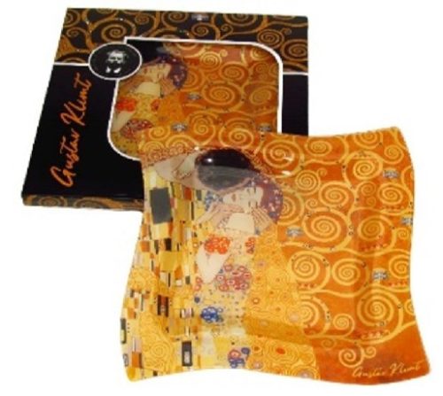 TÁL ÜVEG HULLÁMOS 25CM KISS KLIMT