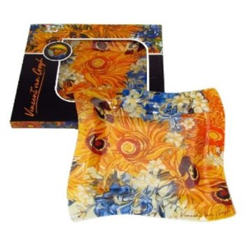 TÁL ÜVEG HULLÁMOS 25CM NAPRAFORGÓK VAN GOGH