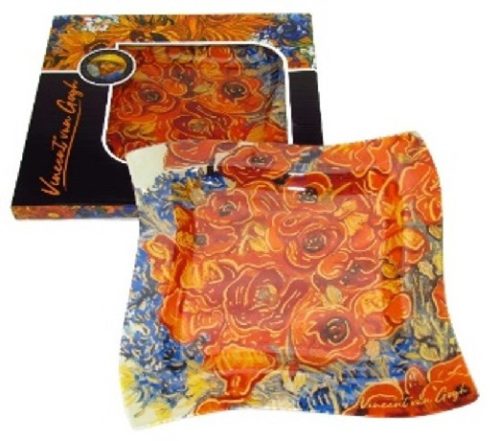 TÁL ÜVEG HULLÁMOS 25CM PIPACSOK VAN GOGH