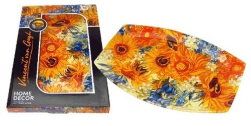 TÁL ÜVEG 34X22,5CM NAPRAFORGÓ VAN GOGH