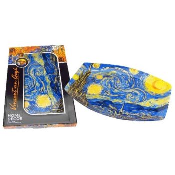 TÁL ÜVEG 34X22,5CM CSILLAGOS ÉJ VAN GOGH