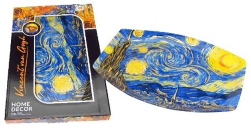 TÁL ÜVEG 34X22,5CM CSILLAGOS ÉJ VAN GOGH