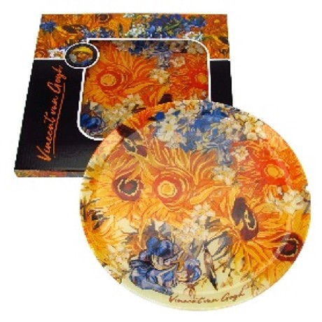 TÁL ÜVEG 30CM NAPRAFORGÓ VAN GOGH