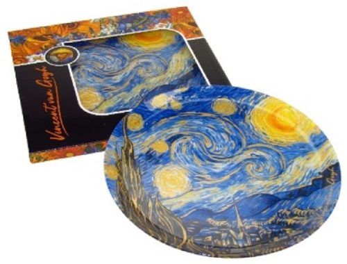TÁL ÜVEG 30CM CSILLAGOS ÉJ VAN GOGH