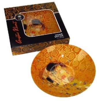 TÁL ÜVEG MÉLY 33X7CM KISS KLIMT