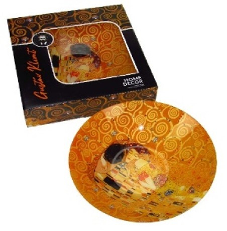 TÁL ÜVEG MÉLY 33X7CM KISS KLIMT