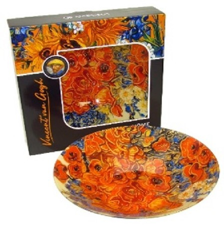 TÁL ÜVEG MÉLY 33X7CM PIPACSOK VAN GOGH