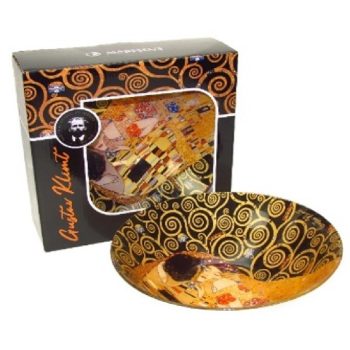 TÁL ÜVEG MÉLY 25X7CM KISS KLIMT