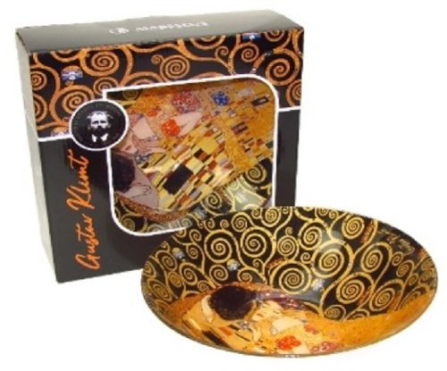 TÁL ÜVEG MÉLY 25X7CM KISS KLIMT