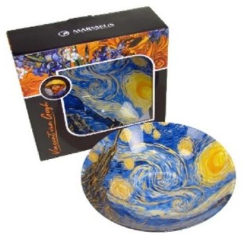 TÁL ÜVEG MÉLY 25X7CM CSILLAGOS ÉJ VAN GOGH