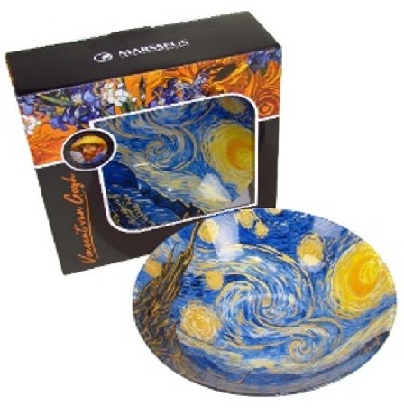 TÁL ÜVEG MÉLY 25X7CM CSILLAGOS ÉJ VAN GOGH