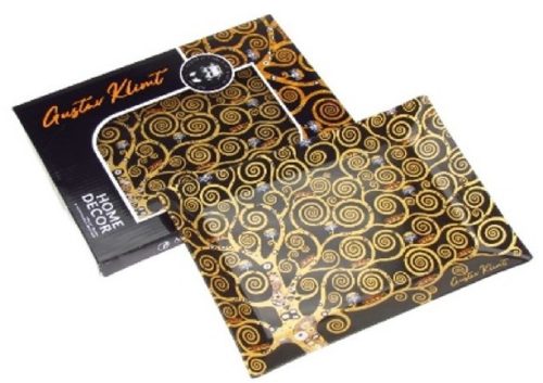 TÁL ÜVEG 20X28CM ÉLETFA KLIMT