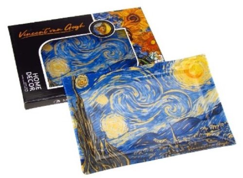 TÁL ÜVEG 20X28CM CSILLAGOS ÉJ VAN GOGH