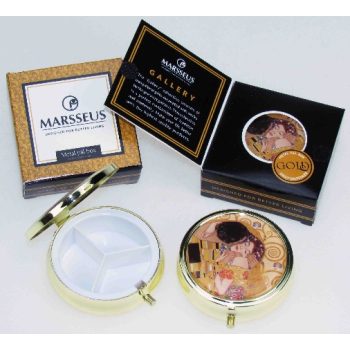 TABLETTÁS DOBOZ 6CM BÉZS KISS KLIMT