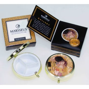 TABLETTÁS DOBOZ 6CM BÉZS KISS KLIMT