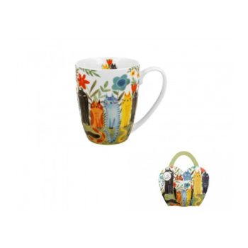 BÖGRE PORCELÁN  350ML 'GARDEN FELINES'