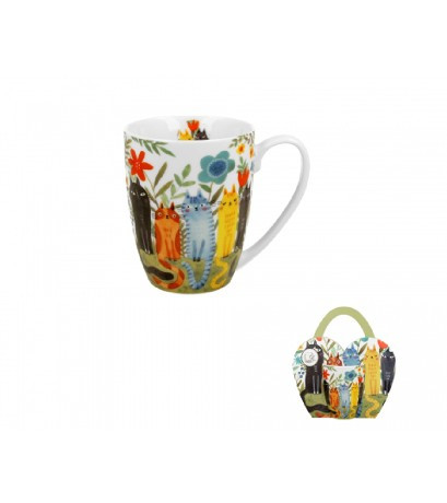 BÖGRE PORCELÁN  350ML "GARDEN FELINES"