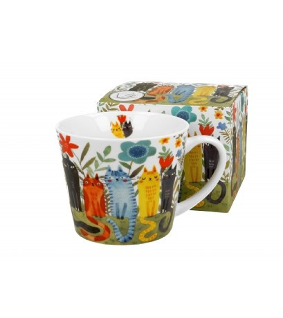 BÖGRE PORCELÁN 610ML "GARDEN FELINES"