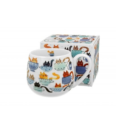 BÖGRE HORDÓ PORCELÁN 430ML "TEACUP CATS"