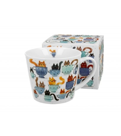 BÖGRE PORCELÁN 610ML "TEACUP CATS"