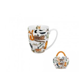 BÖGRE PORCELÁN 350ML 'LAZY CATS'
