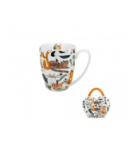 BÖGRE PORCELÁN 350ML "LAZY CATS"