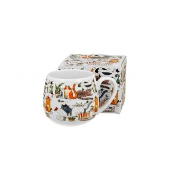 BÖGRE HORDÓ PORCELÁN 430ML "LAZY CATS"