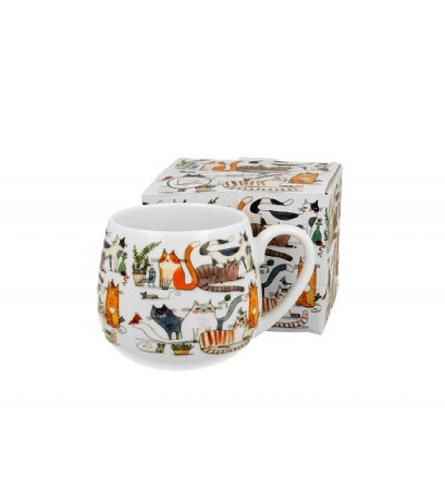 BÖGRE HORDÓ PORCELÁN 430ML "LAZY CATS"