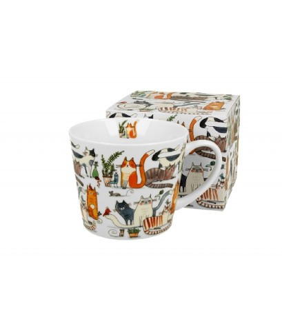 BÖGRE PORCELÁN 610ML "LAZY CATS"