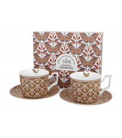 CSÉSZE + ALJ 2SZ. PORCELÁN 250ML PAPILIO