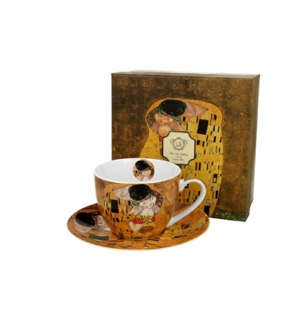 CSÉSZE+ALJ PORCELÁN 250ML KLIMT KISS CLASSIC