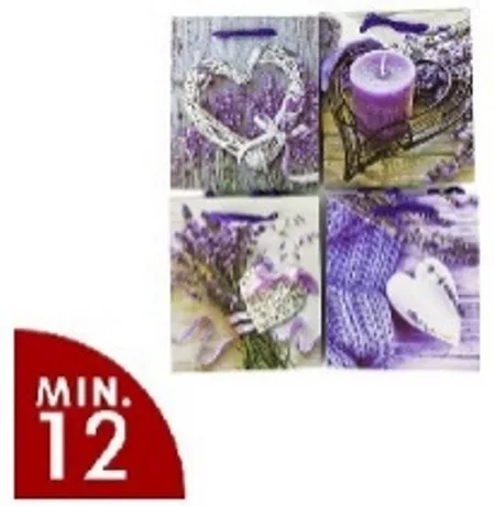 AJÁNDÉKTASAK LEVENDULÁS 12X14X6CM 4F.