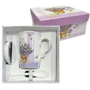 BÖGRE SZETT LEVENDULÁS KANÁLLAL KERÁMIA