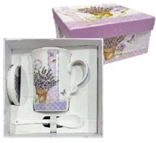 BÖGRE SZETT LEVENDULÁS KANÁLLAL KERÁMIA