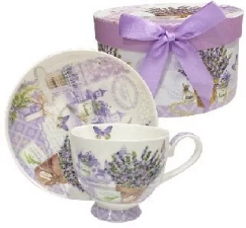 KÁVÉSCSÉSZE SZETT LEVENDULÁS KERÁMIA