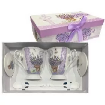 BÖGRE SZETT LEVENDULÁS KANÁLLAL KERÁMIA