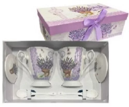 BÖGRE SZETT LEVENDULÁS KANÁLLAL KERÁMIA