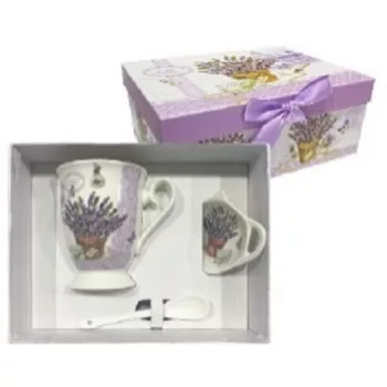 BÖGRE SZETT LEVENDULÁS KANÁLLAL KERÁMIA