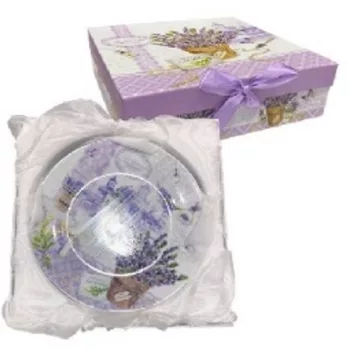 DESSZERT TÁNYÉR SZETT LEVENDULÁS KERÁMIA 6DB-OS