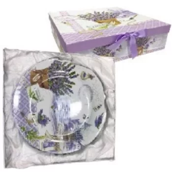 DESSZERT TÁNYÉR SZETT LEVENDULÁS KERÁMIA 6DB-OS