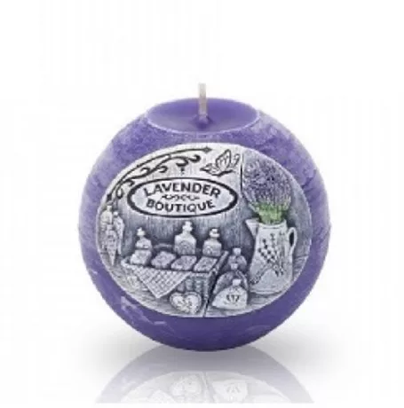 GYERTYA LEVENDULÁS GÖMB ALAKÚ 450G