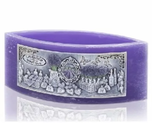 GYERTYA LEVENDULÁS 600G 26,5X9,5CM