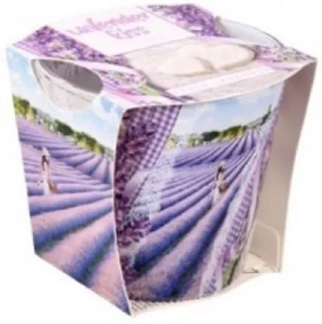 GYERTYA ÜVEGBEN LEVENDULÁS 115G