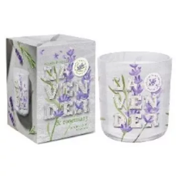 GYERTYA ÜVEGBEN LEVENDULÁS 150G