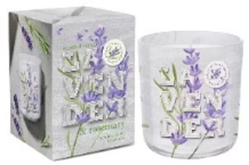 GYERTYA ÜVEGBEN LEVENDULÁS 150G