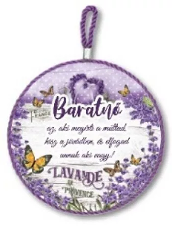 EDÉNYALÁTÉT FALI KER. LEVENDULÁS 16X16CM "BARÁTNŐ"