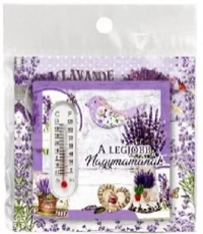 HŐMÉRŐ KERÁMIA LEVENDULÁS 10X10CM "A LEGJOBB NAGYMAMÁNAK"