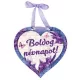 MÁGNES SZÍV ALAKÚ LEVENDULÁS 9X8CM "BOLDOG NÉVNAPOT"