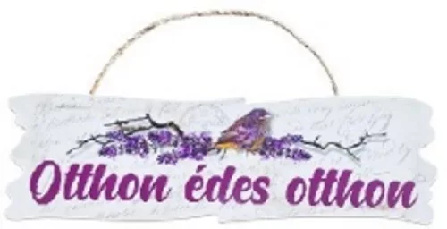 FATÁBLA LEVENDULÁS 35X10CM "OTTHON ÉDES OTTHON"
