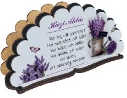 DEKOR SZALVÉTATARTÓ LEVENDULÁS "HÁZI ÁLDÁS"